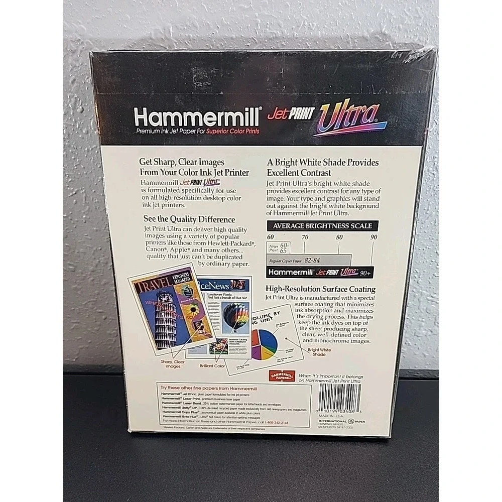 2 High Quality Hammermill Ultra Jet‎ Print Ink Jet Paper 8.5